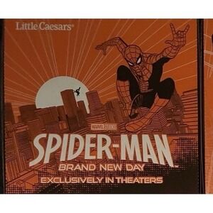 Little Caesars Spider-Man Pizza Box Marvel Studios Orange Excellent Promo Lot